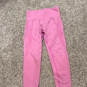 Amazon Pink Seam-Detail Active Leggings